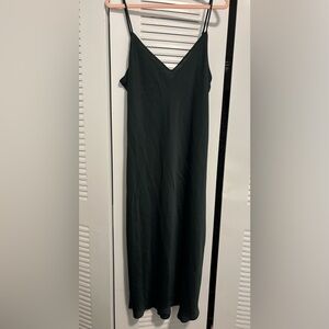 Aritzia Green Midi Satin Dress XL